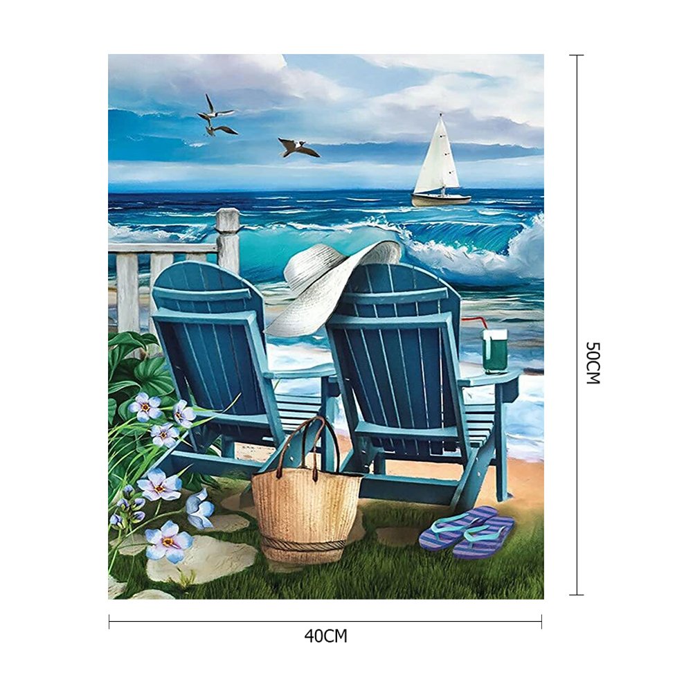 11ct Stamped Cross Stitch - Sea Chair (40*50cm)