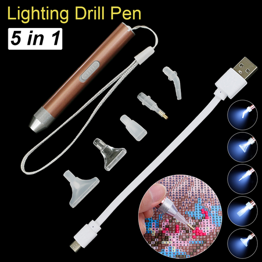 Diamond Painting USB Charging Luminous Point Drill Pen Kit