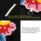 Doll Stamped Beads Cross Stitch Keychain