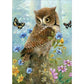 5D Diy Diamond Painting Kit Full Round Beads Flower Owl