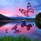 Diamond Painting - Full Round - Butterfly Lake