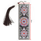 DIY Special Shaped Diamond Painting Colorful Flower Leather Tassel Bookmark