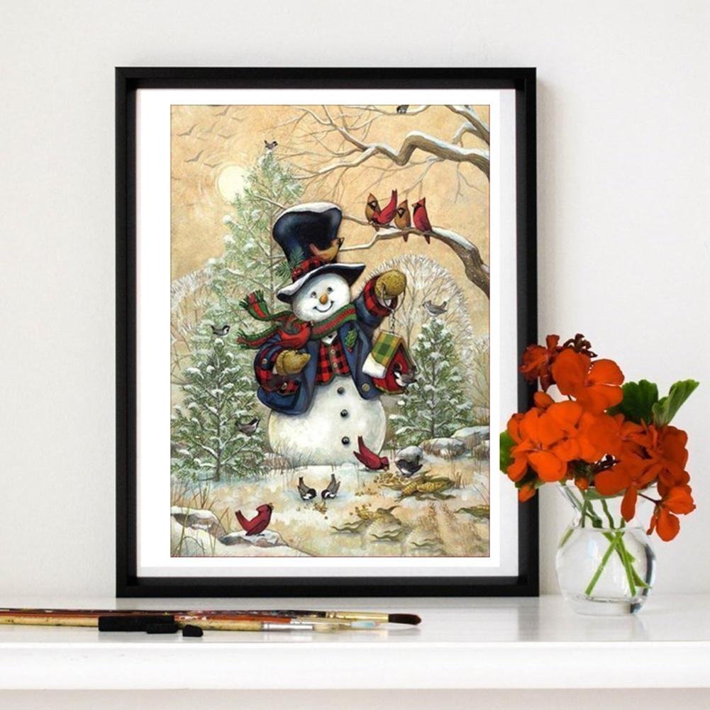 Diamond Painting - Partial Round - Cool Snowman