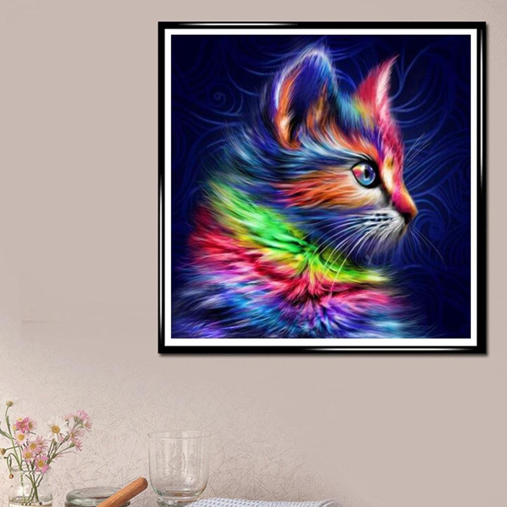 Diamond Painting - Full Round - Colorful Cat A