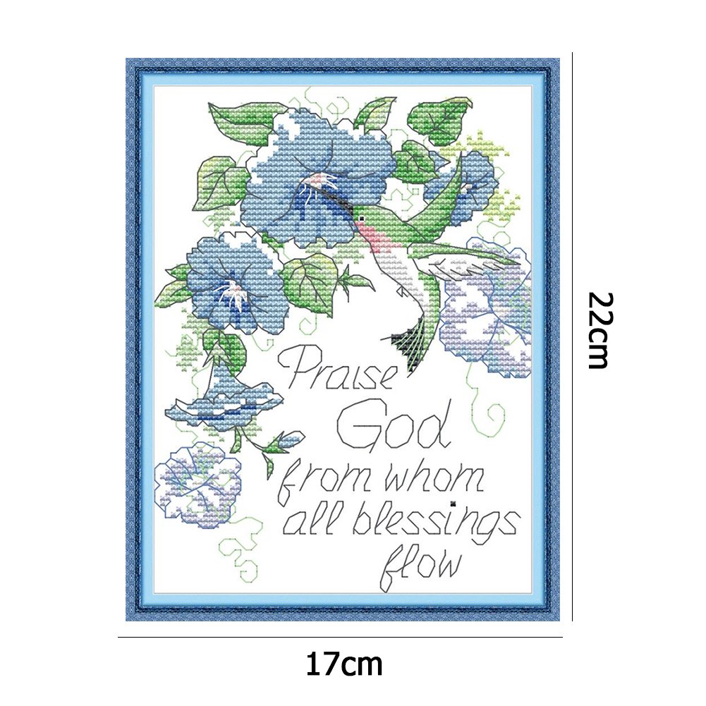 14ct Stamped Cross Stitch - God Blessing (22*17cm)