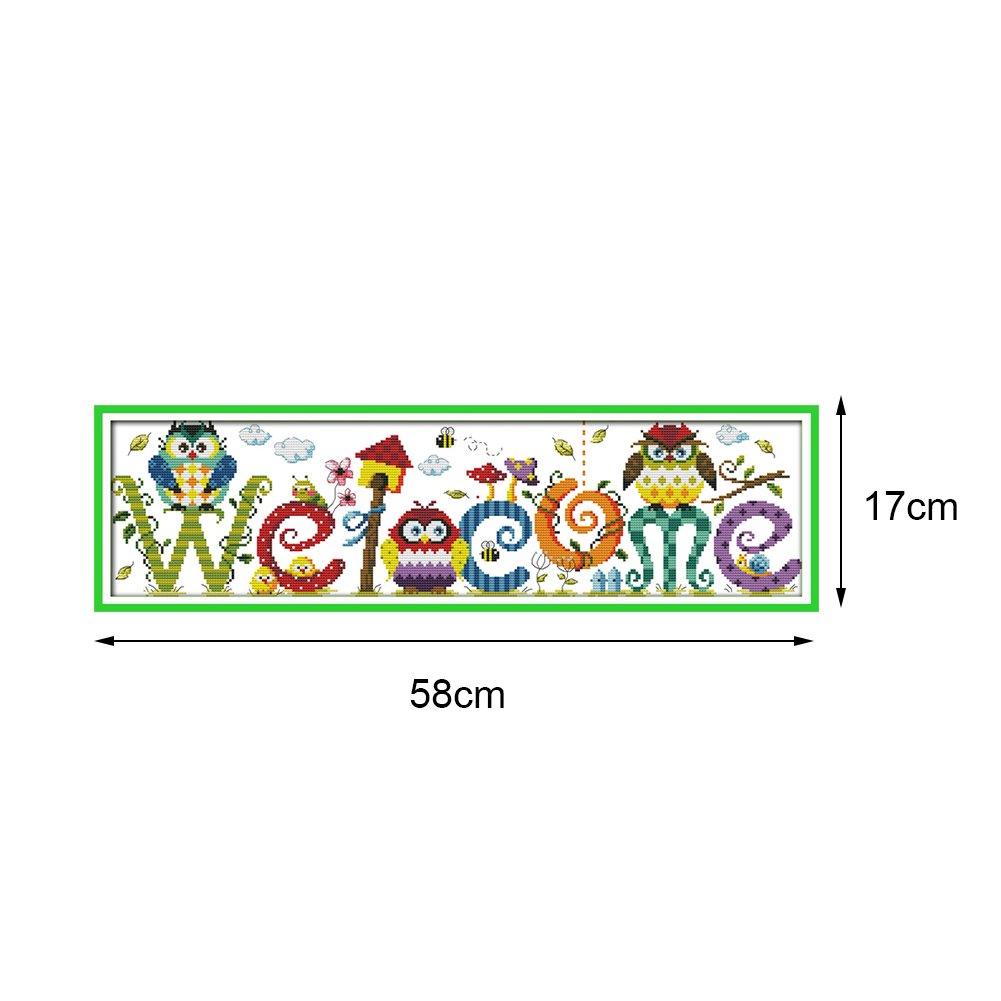 14ct Stamped Cross Stitch - Welcome (58*17cm)
