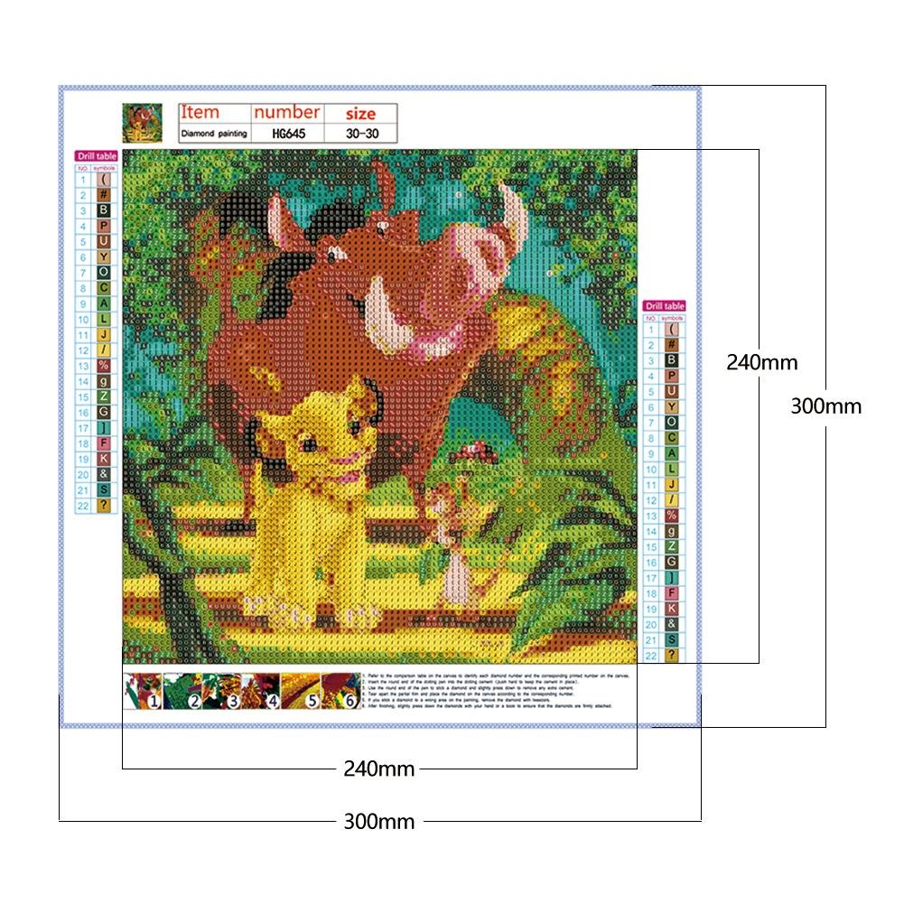 Disney Lion King Diamond Dotz Art Canvas Size