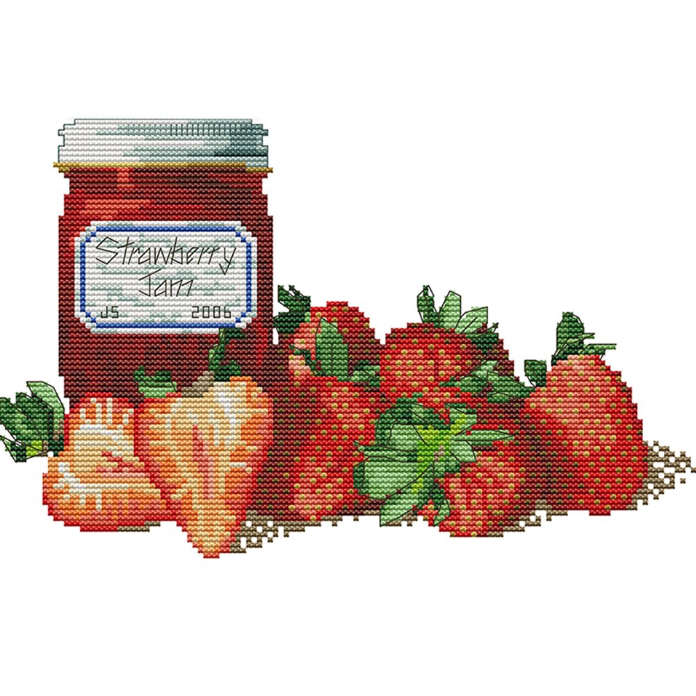 14ct Stamped Cross Stitch Strawberry (32*20cm)