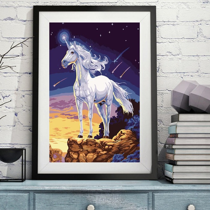 Horse Under the Stars Hand Painted Artwork Oil Drawing Wall Art Picture
