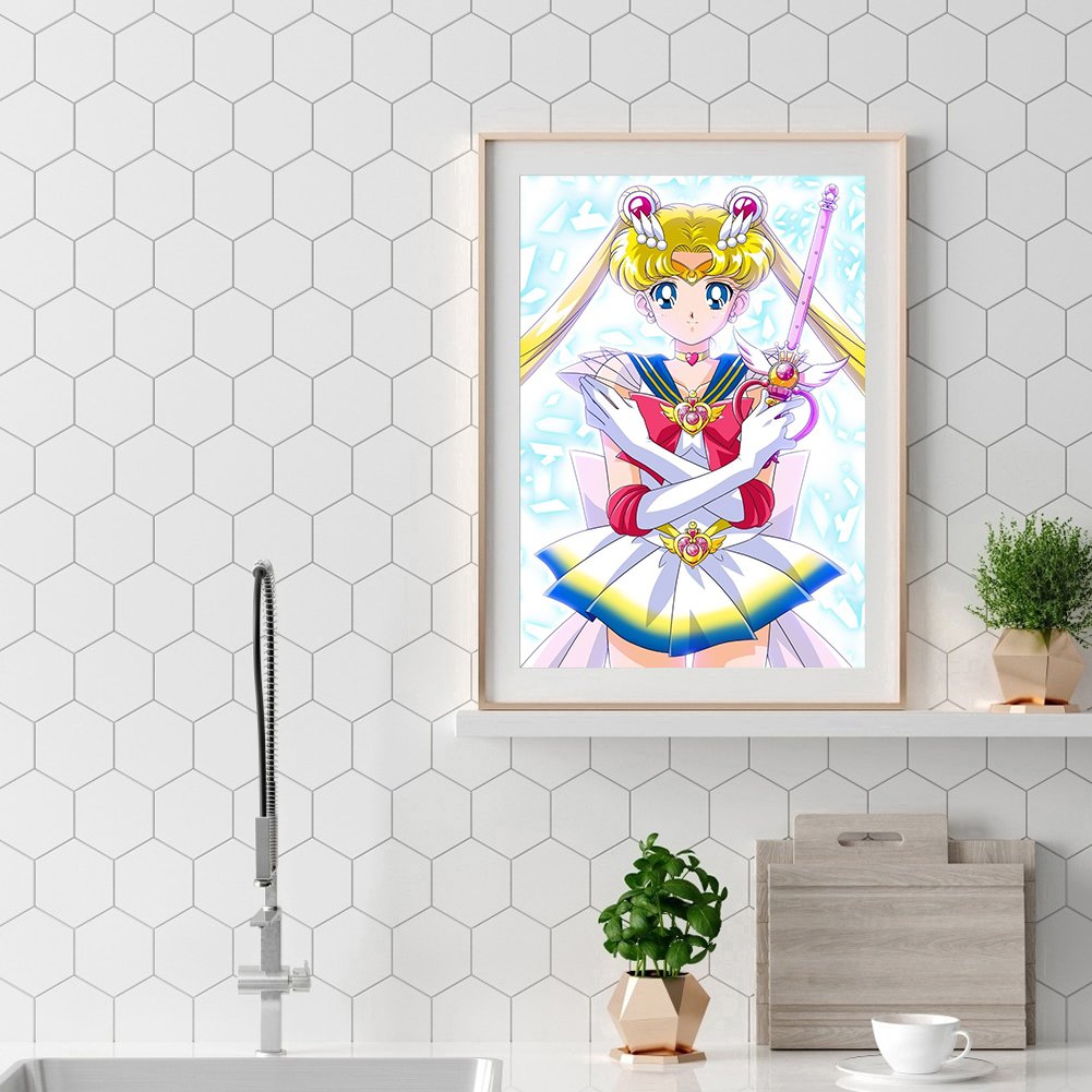 Pintura de diamantes - Ronda completa - Sailor Moon
