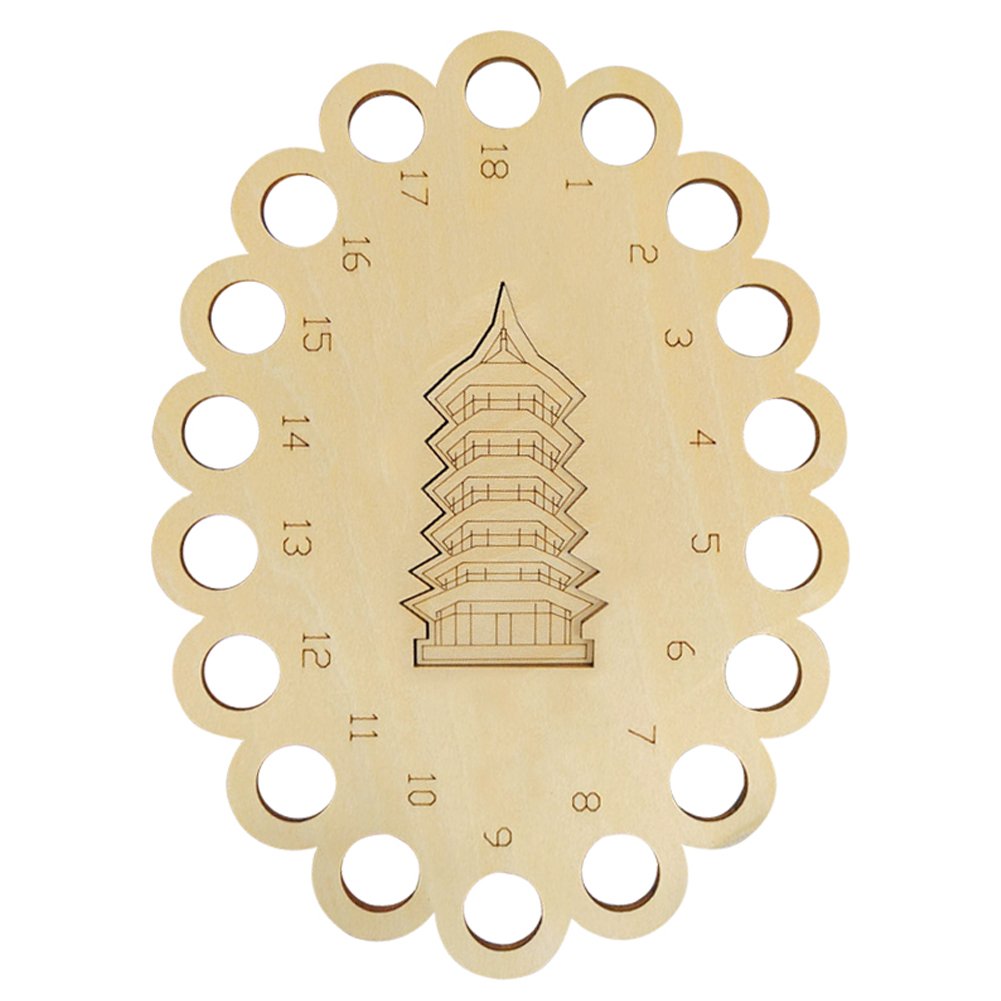 Pagoda Hollow Thread Board Wooden Cross Stitch Tool