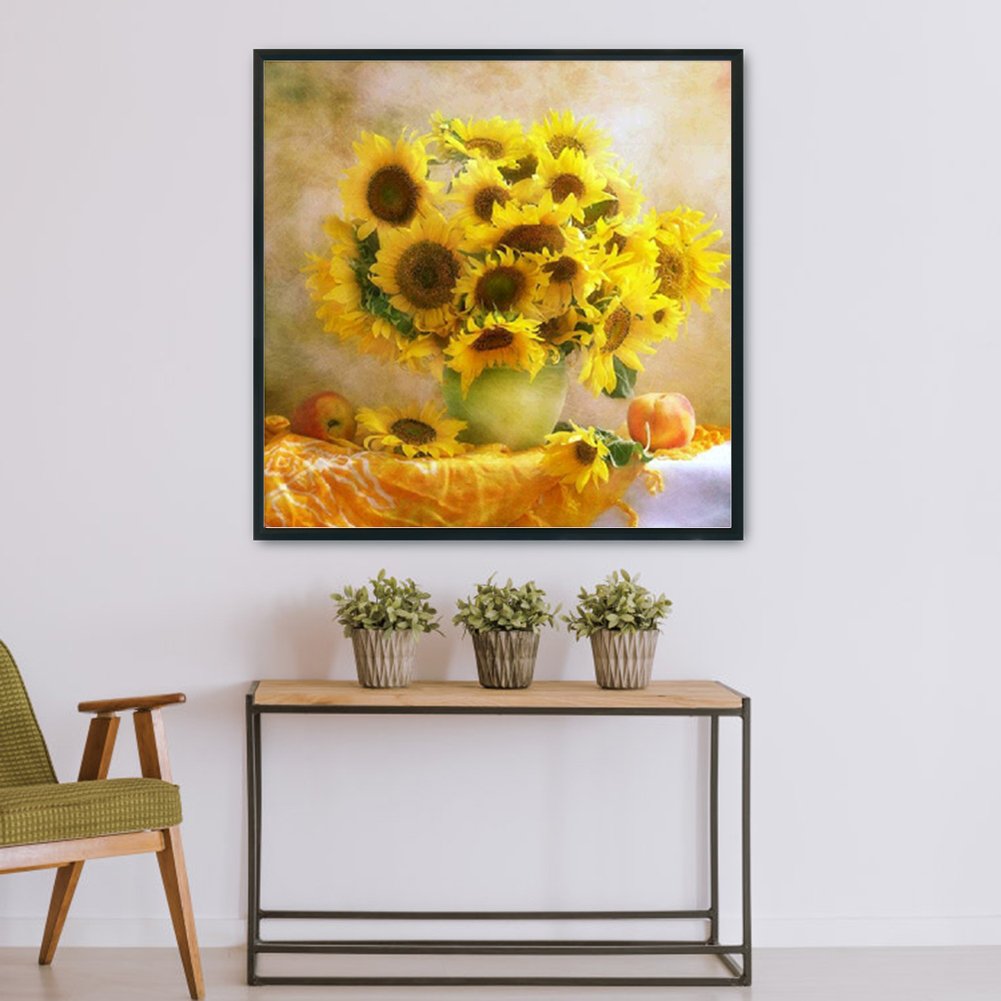 Punto de Cruz Estampado 11ct - Girasoles(50*50cm)