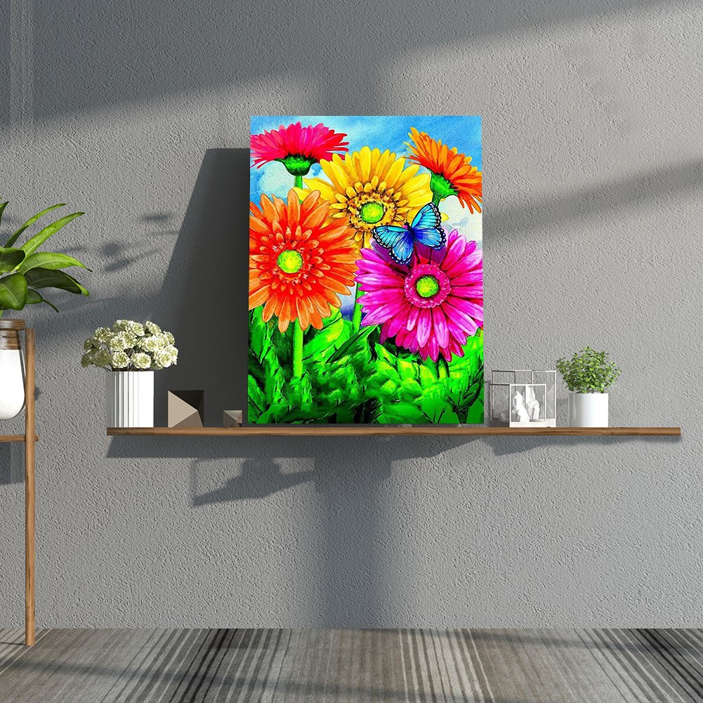 Diamond Painting - Full Round - Colorful Flower E
