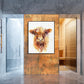 DIY Cattle Hand Painted Canvas Oil Art Picture Craft Home Wall