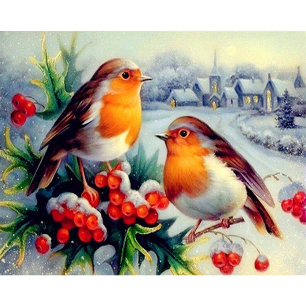 11ct Stamped Cross Stitch Birds Flower( 40*30cm)