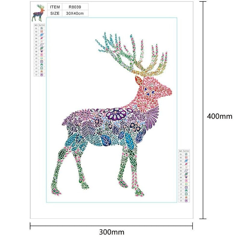 5D DIY Special-shaped Rhinestones Diamond Painting - Deer【diamondpaintingsart】