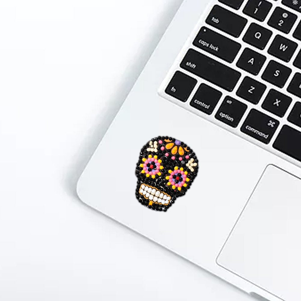 5x Diamond Painting DIY Color Skulls Sticker for Cup Book Phone Decoration