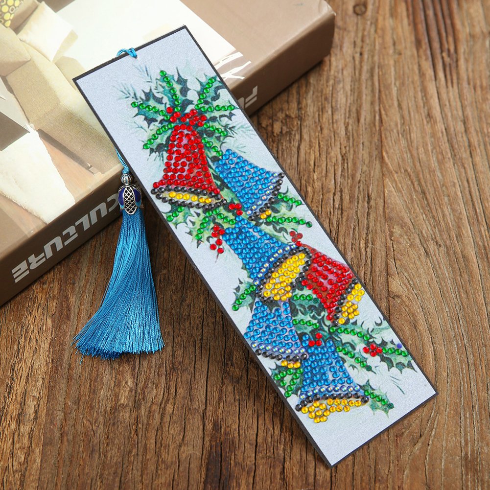Color Bell Diamond Painting Bookmark DIY Leather Tassel Book Marks