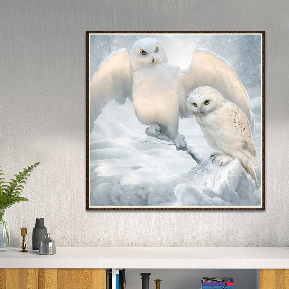 Pintura Diamante - Rodada Completa - Pássaros Branca de Neve