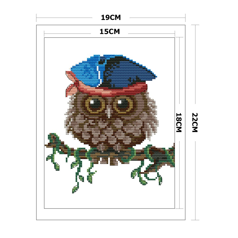 14ct Stamped Cross Stitch - Owl (19*22cm) D