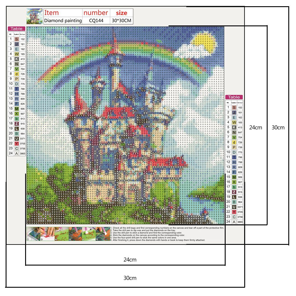 Diamond Painting - Full Round - Rainbow Castle