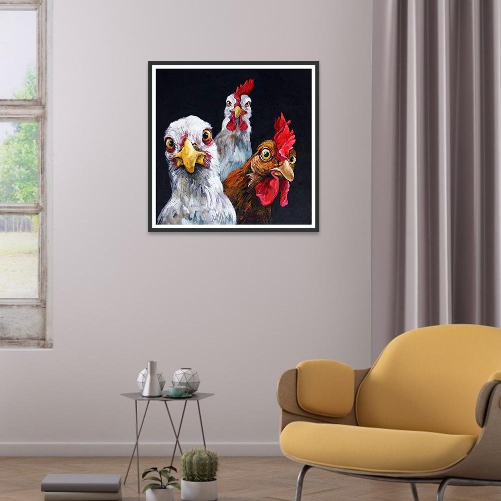 Rooster 5D DIY diamond painting living room decor