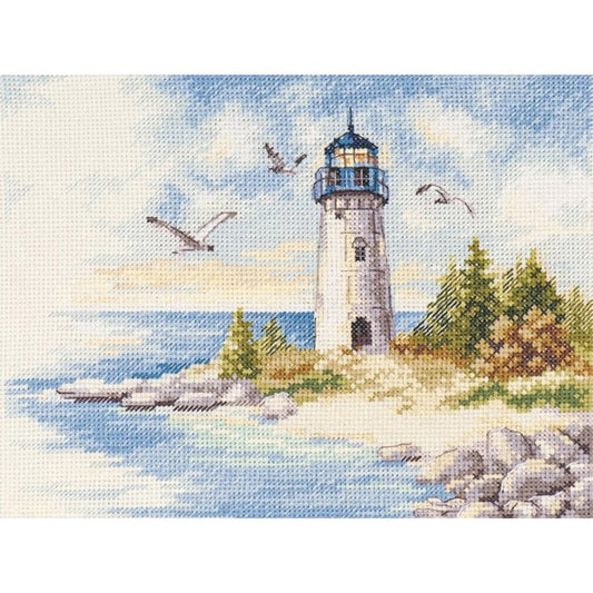 11ct Stamped Cross Stitch Lighthouse Scenery (40*50cm)