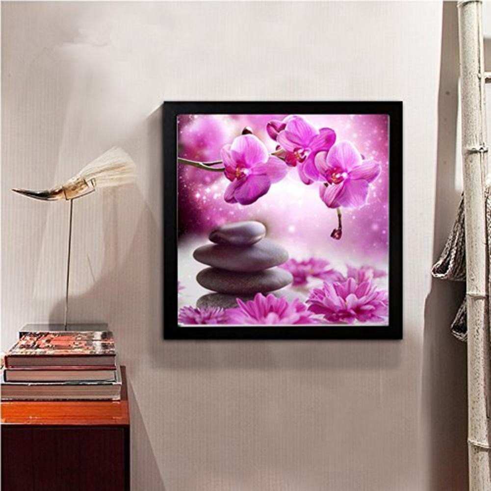 Diamond Painting - Full Round - Purple Flower Stone