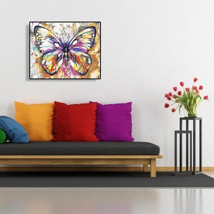 Paint By Number Home Decor Oil Painting Wall Art Craft Butterfly (40*50cm)