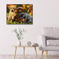 Leaves Dogs Hand Painted Canvas Oil Wall Picture