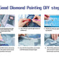 Kits completos de pintura de diamante redondo/quadrado | Cenário 40x70cm 50x80cm J