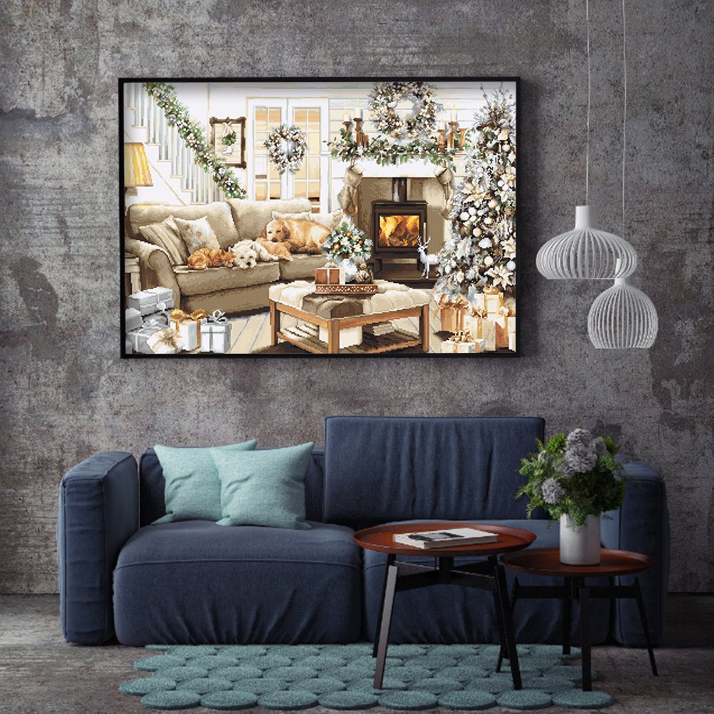 11ct Stamped Cross Stitch - Winter Home (35*50cm)