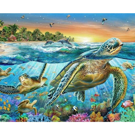 Paint By Number Oil Painting Turtle (40*50cm)