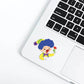 clown 5d diy diamond painting sticker on laptop