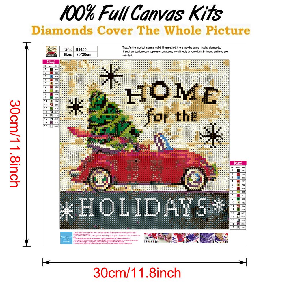 Home For The Holidays 100% Full Canvas Kits