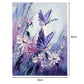 Purple Butterfly Flowers Hand Painted Picture Artwork Canvas