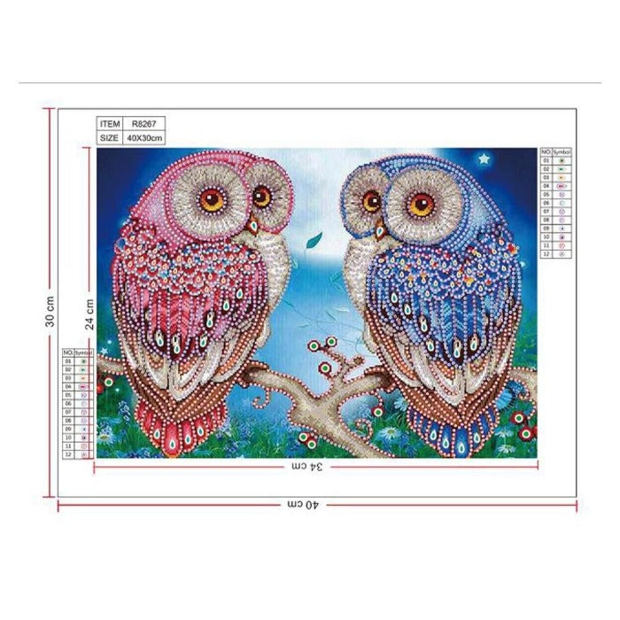 5D Diamond Painting (Part Drill) Crystal Rhinestone Owls