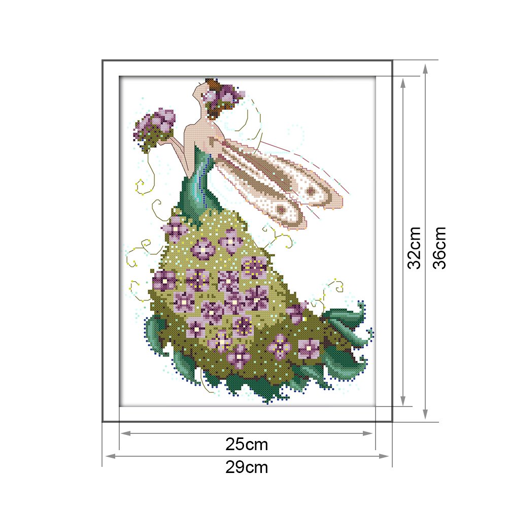 14ct Stamped Cross Stitch - Fairy Beauty (36*29cm)