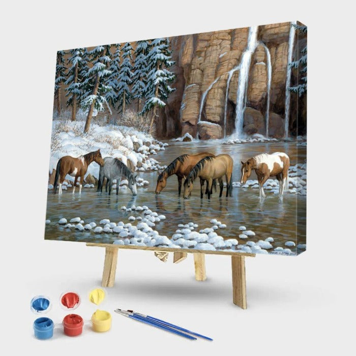 Horse Animal Oil Painting By Numbers Canvas Hand Painted Art Picture