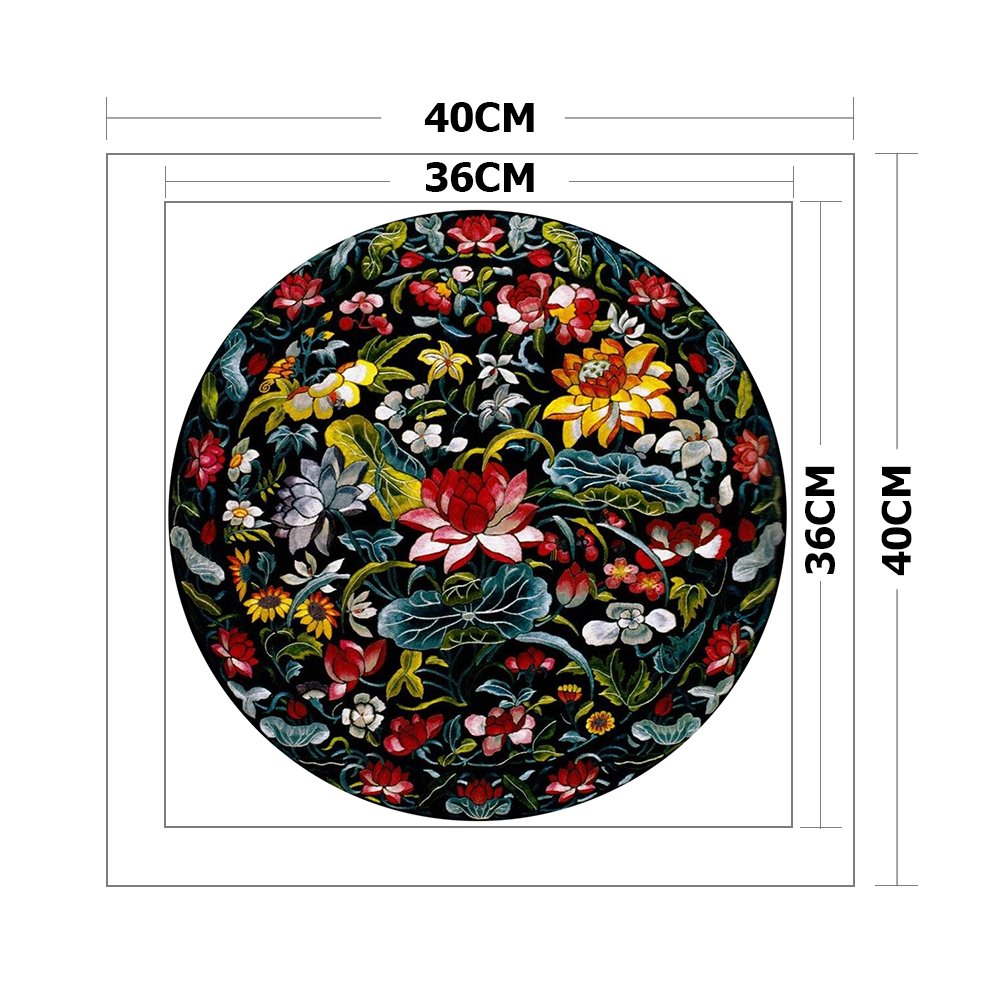 11CT Stamped Cross Stitch - Retro Flower (40*40cm)