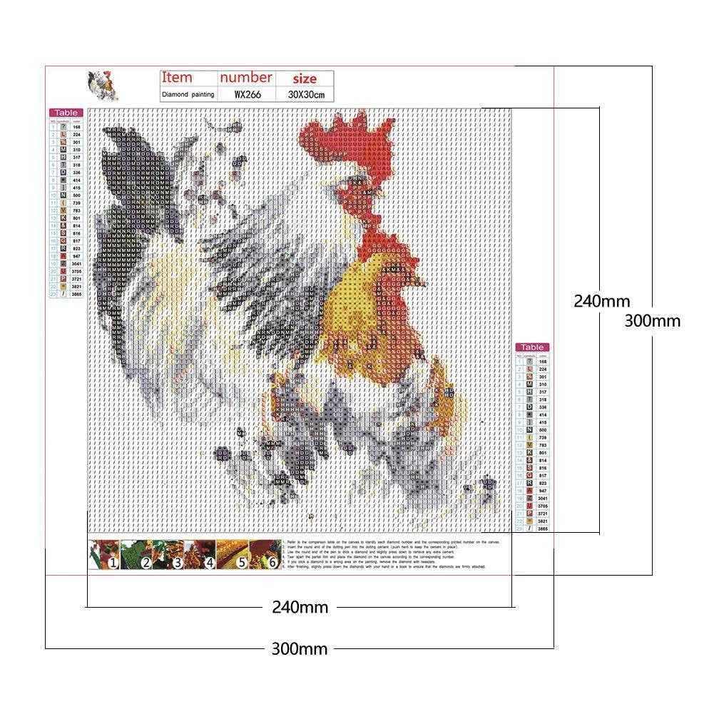 Diamond Painting - Full Round - Rooster D