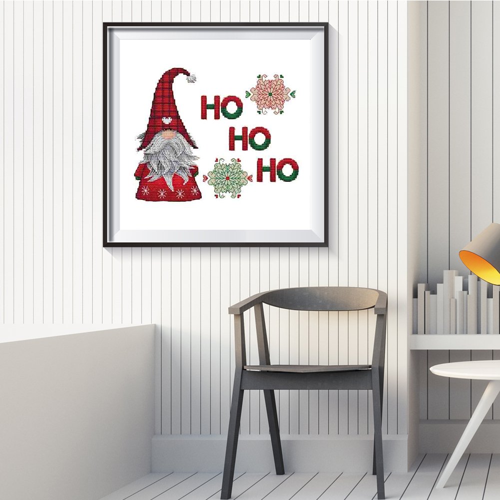 11ct Stamped Cross Stitch - Christmas Gnome (40*40cm) A