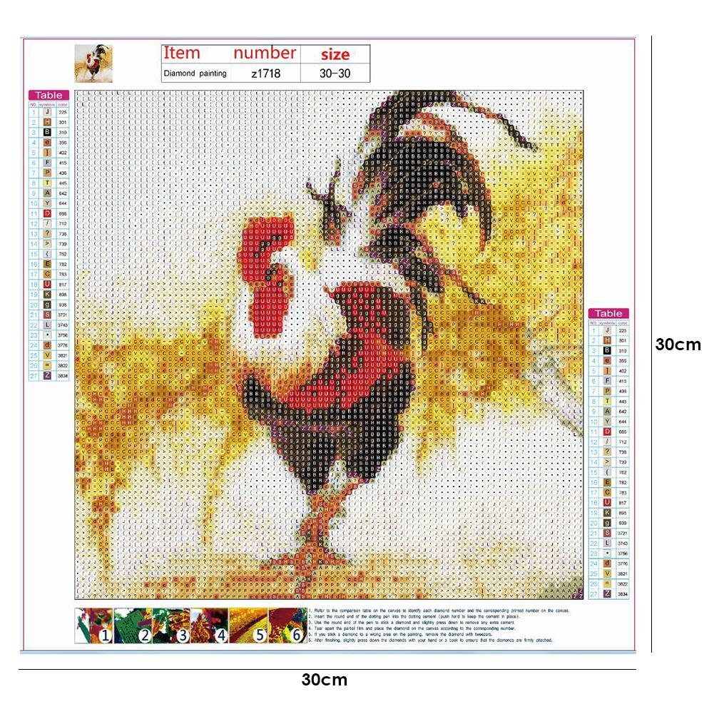 Diamond Painting - Full Round - Chicken Rooster
