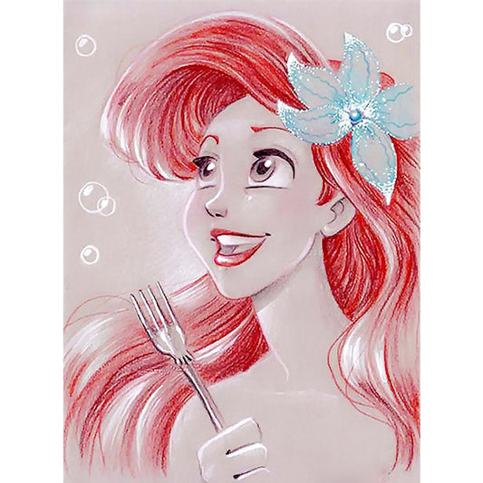 Full Embroidery Needles Thread Cross Stitch Kit - Ariel Disney Princess