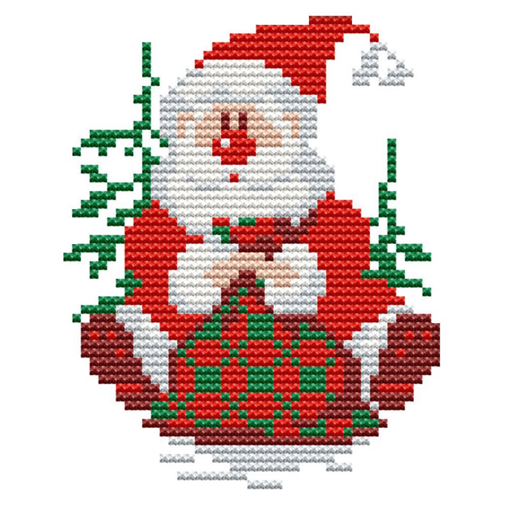 14ct Stamped Cross Stitch Santa Claus (15*13cm)