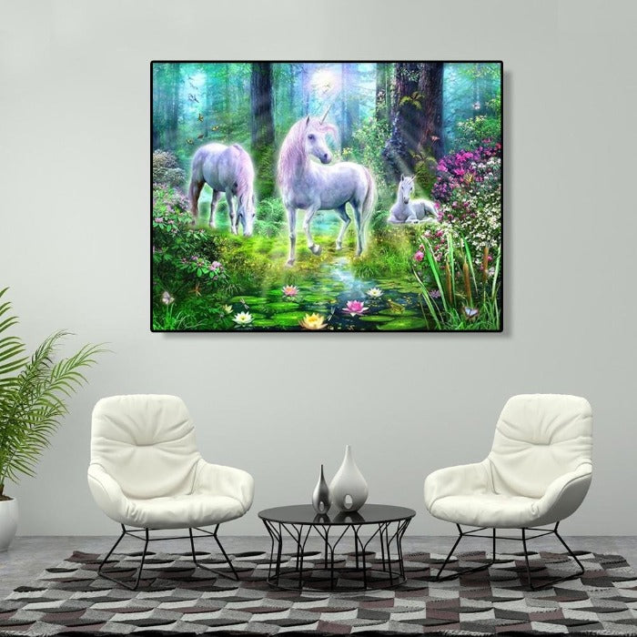 Horse Sunshine Hand Painted Canvas Oil Art Picture Craft Home Wall Decor