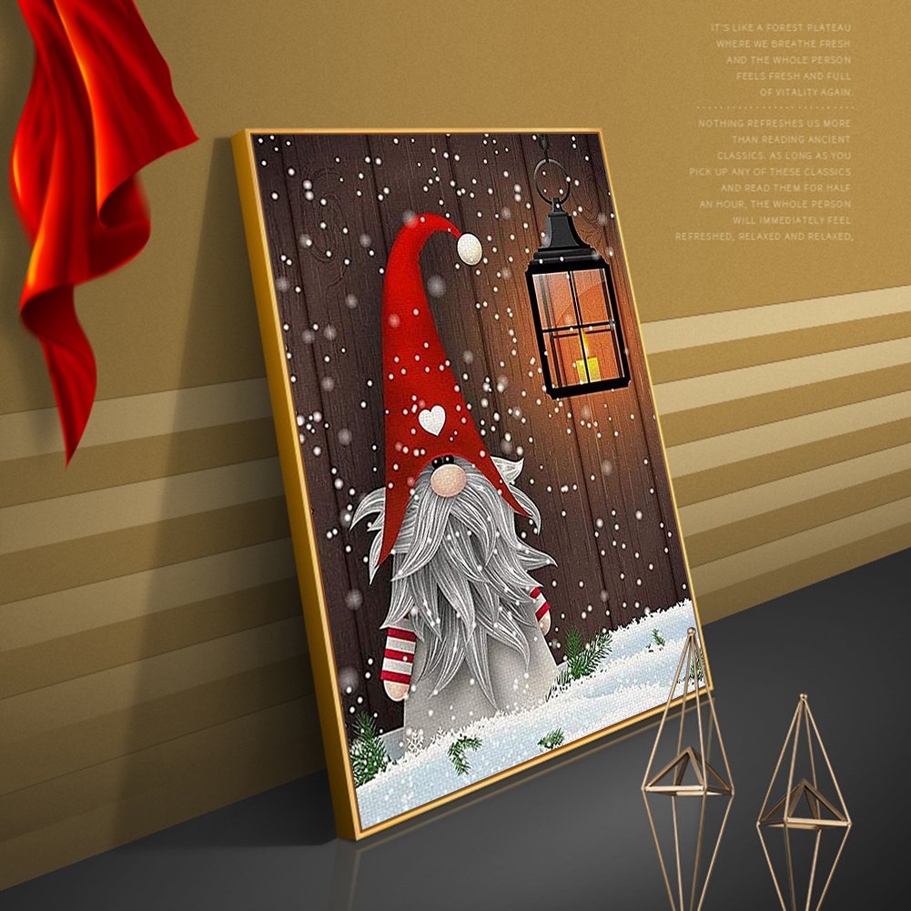 5D DIY Diamond Painting Kit - Full Round - Goblin Gnome Christmas