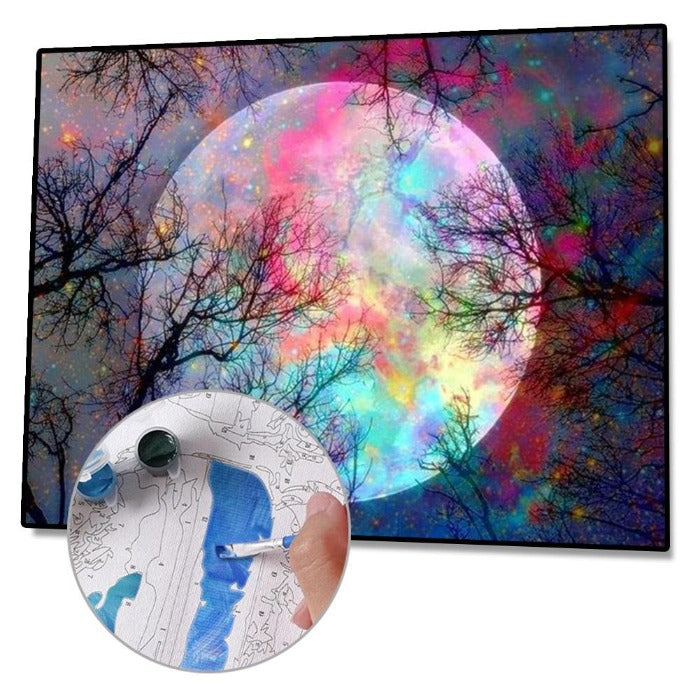Paint By Number Art Picture Home Wall Decor Oil Painting Color Moon