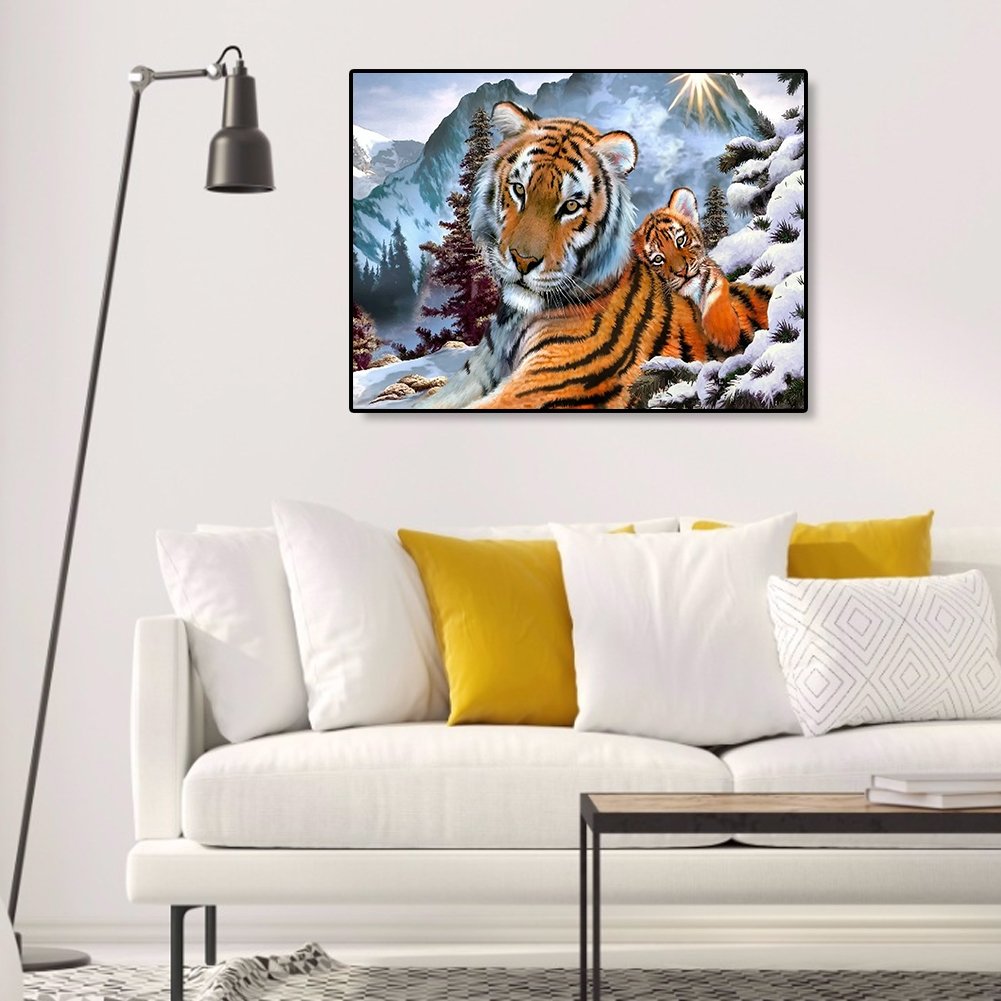 Pintura por Número - Pintura al Óleo - Tigre (40*30cm)