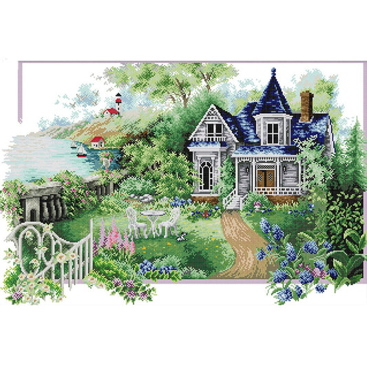 11ct Stamped Cross Stitch Summer House(86*61cm)